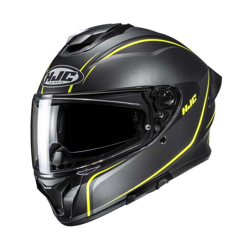 KASK MOTOCYKLOWY HJC C71 QUEZ BLACK YELLOW