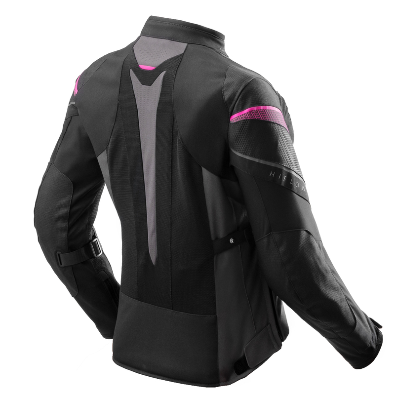 KURTKA MOTOCYKLOWA TEKSTYLNA DAMSKA REBELHORN HIFLOW 5 BLACK GREY FLUO PINK WXS