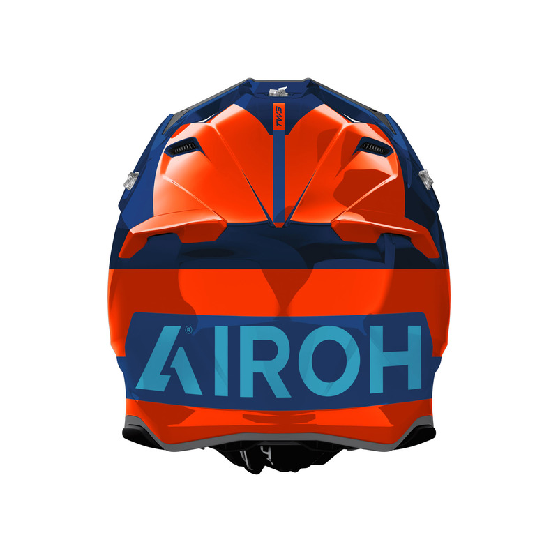 KASK MOTOCYKLOWY AIROH TWIST 3 FANCY BLUE ORANGE GLOSS