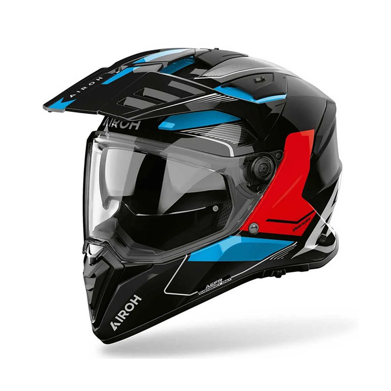KASK MOTOCYKLOWY AIROH BADX-X TUNE BLUE RED GLOSS