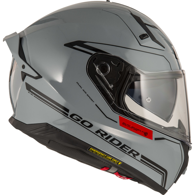 KASK MOTOCYKLOWY NZI GO RIDER STREAM DUO SOLID NOUVEAU NARDO GREY S