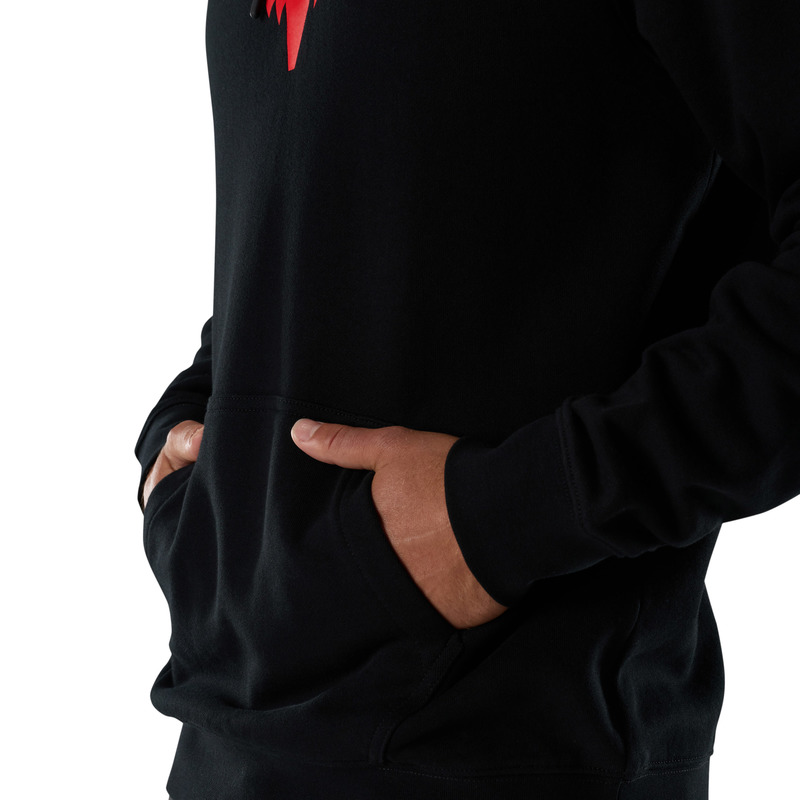 BLUZA Z KAPTUREM FOX HEAD FLEECE PO BLACK RED