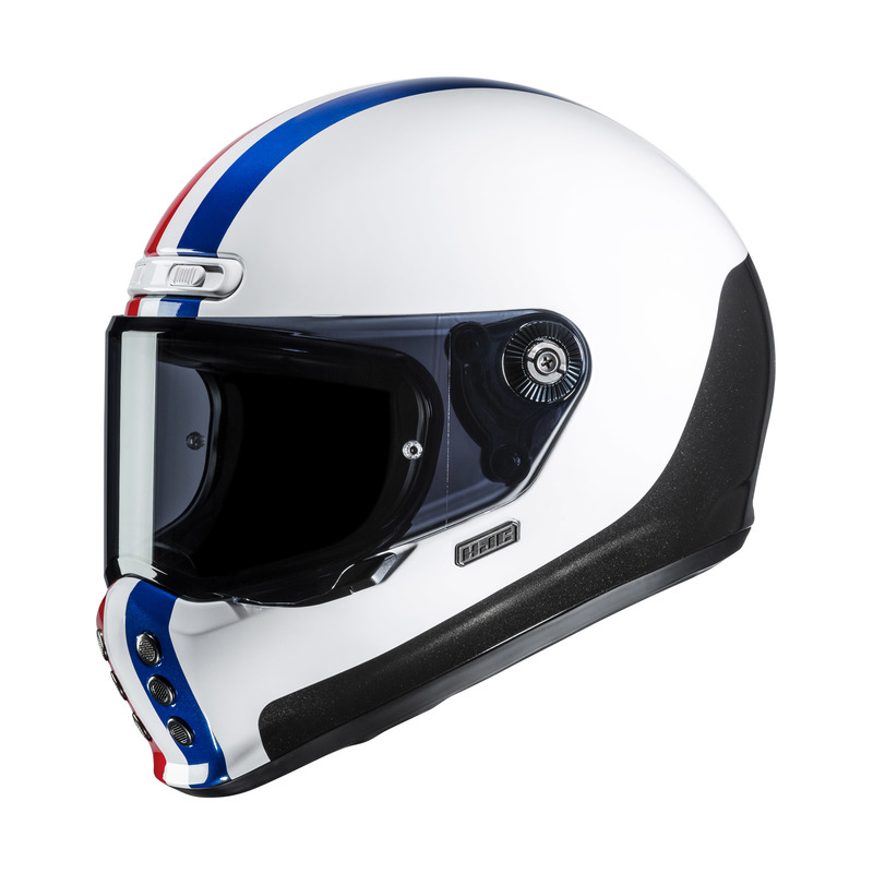 KASK MOTOCYKLOWY HJC V10 CORE WHITE BLUE XXL