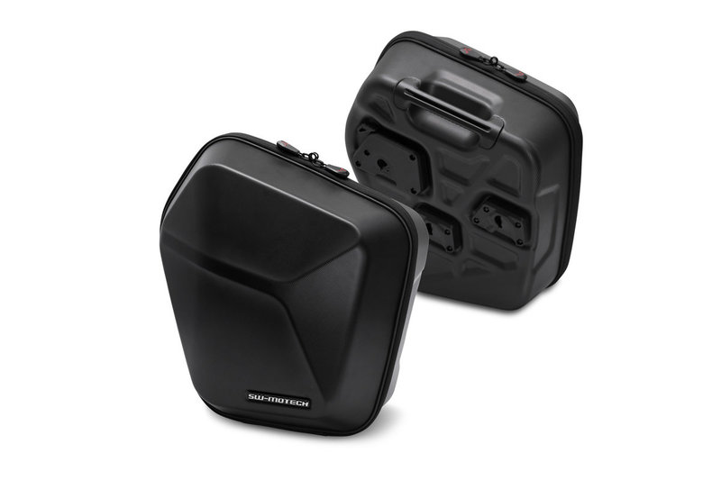 ZESTAW KUFRÓW BOCZNYCH URBAN ABS I STELAŻY SW-MOTECH ROYAL ENFIELD HIMALAYAN (18-) BLACK 2X16,5L