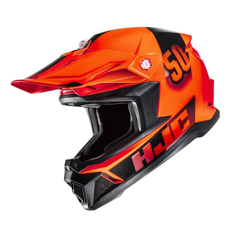 KASK MOTOCYKLOWY JUNIOR HJC Y50 DASH ORANGE BLACK YM