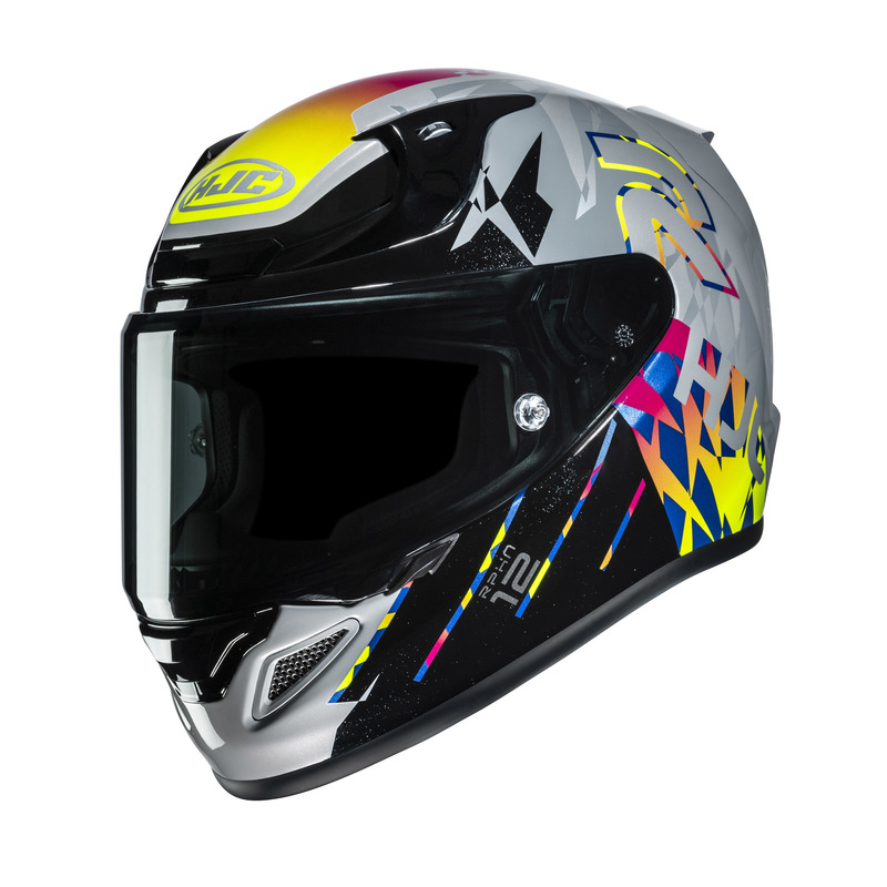KASK MOTOCYKLOWY HJC RPHA12 KATE GREY YELLOW