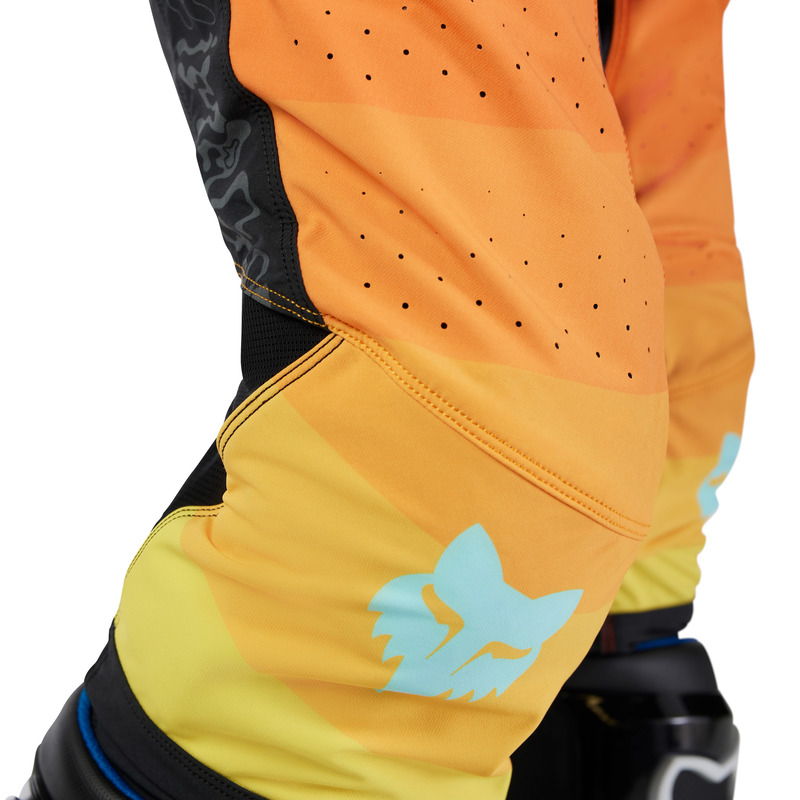 SPODNIE MOTOCYKLOWE FOX FLEXAIR GRID BLACK ORANGE