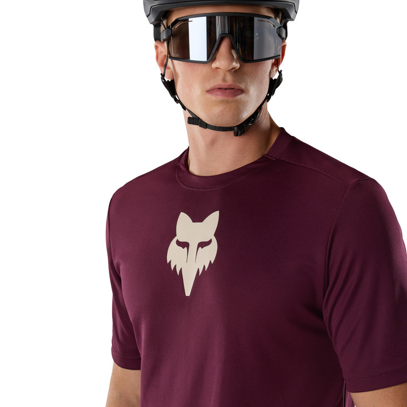 KOSZULKA ROWEROWA FOX RANGER HEAD DARK MAROON S