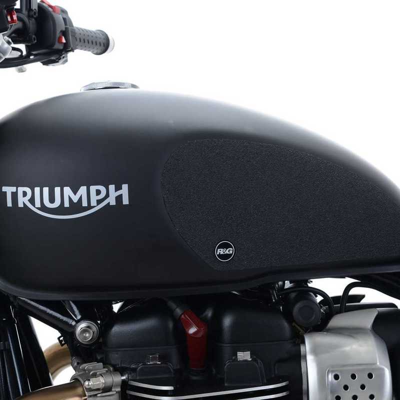 NAKLEJKA NA BAK TANKPAD ANTYPOŚLIZGOWY 2 CZĘŚCI RG RACING TRIUMPH STREET TWIN BLACK