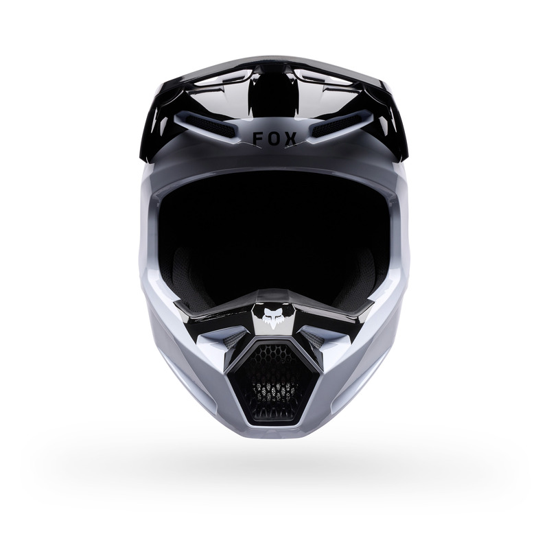 KASK MOTOCYKLOWY JUNIOR FOX V1 NOBLE BLACK WHITE
