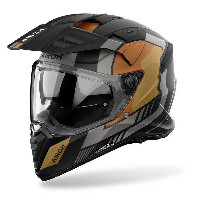 KASK MOTOCYKLOWY AIROH BADX-X HORN GOLD MATT
