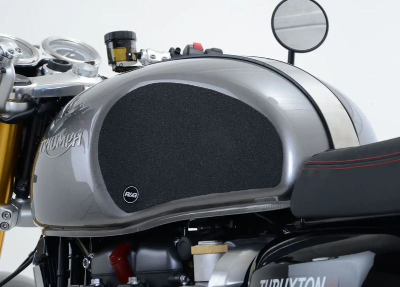 NAKLEJKA NA BAK TANKPAD ANTYPOŚLIZGOWY 2 CZĘŚCI RG RACING TRIUMPH THRUXTON 1200 / 1200R CLEAR