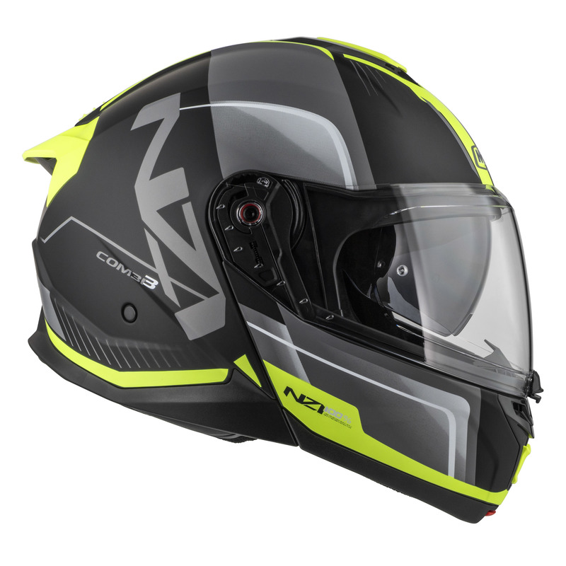 KASK MOTOCYKLOWY NZI COMBI 3 DUO ORBE BLACK ANTRACITE YELLOW MATT