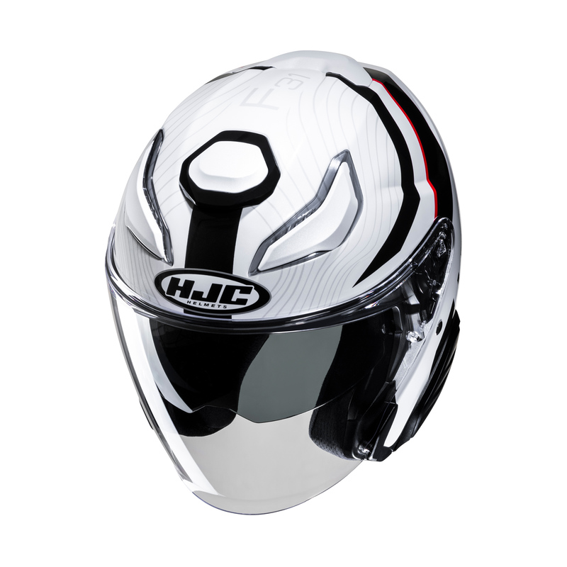 KASK MOTOCYKLOWY HJC F31 NABY SILVER WHITE L
