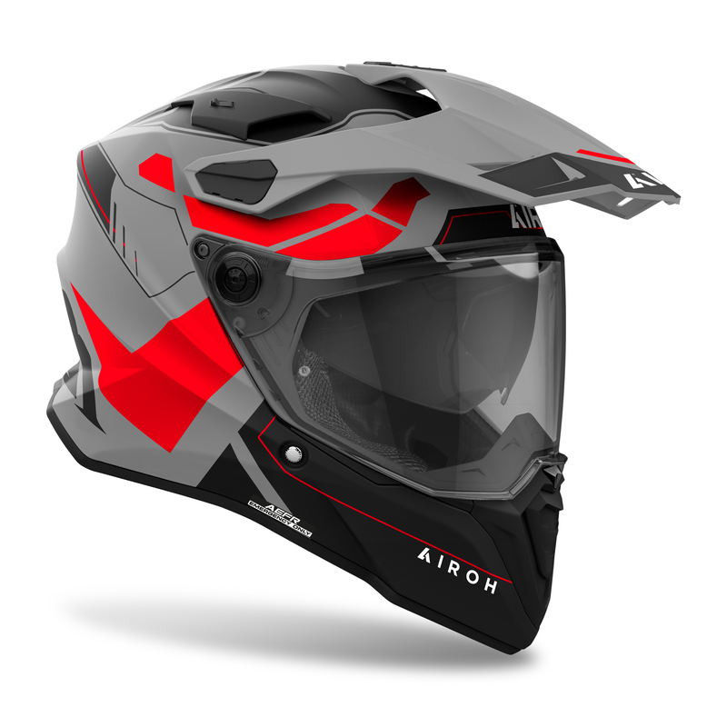 KASK MOTOCYKLOWY AIROH COMMANDER 2 REVEAL RED FLUO MATT