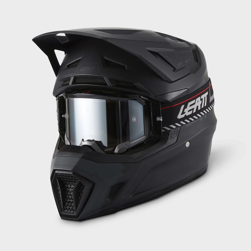 KASK MOTOCYKLOWY Z GOGLAMI LEATT KIT MOTO 7.5 STEALTH BLACK