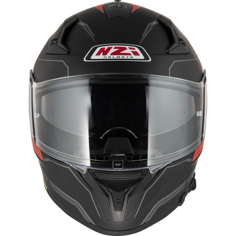 KASK MOTOCYKLOWY NZI GO RIDER STREAM DUO SOLID NOUVEAU BLACK RED MATT