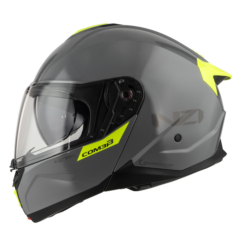 KASK MOTOCYKLOWY NZI COMBI 3 DUO SOLID NOUVEAU NARDO GREY M