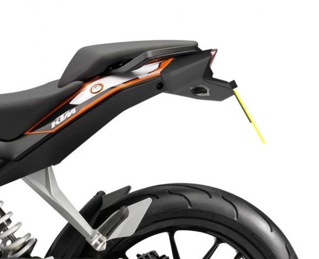 MOCOWANIE TABLICY REJESTRACYJNEJ RG RACING KTM 390 DUKE 16