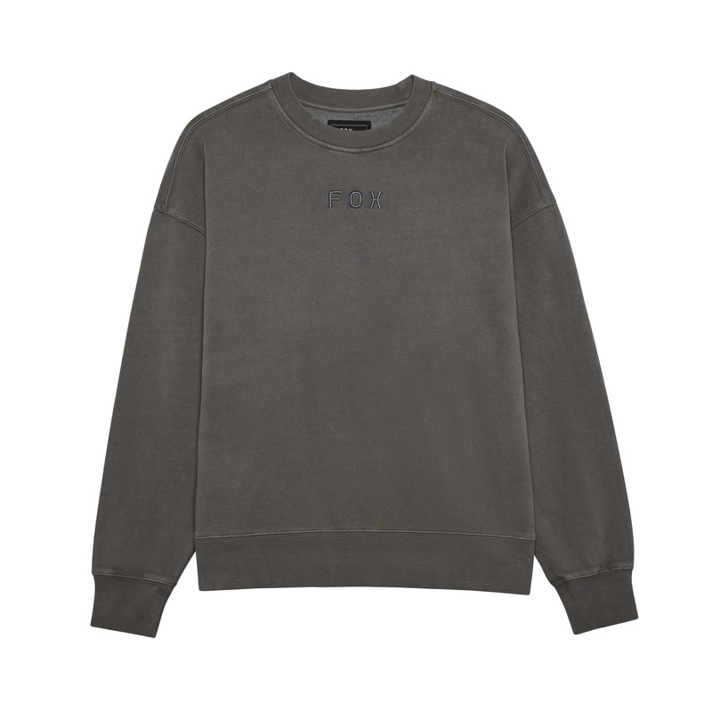 BLUZA FOX WORDMARK OVERSIZED FLEECE CREW PEWTER