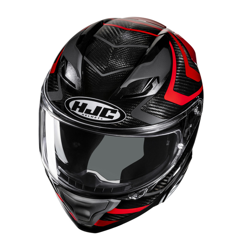 KASK MOTOCYKLOWY HJC F71 CARBON NEVIO BLACK RED M