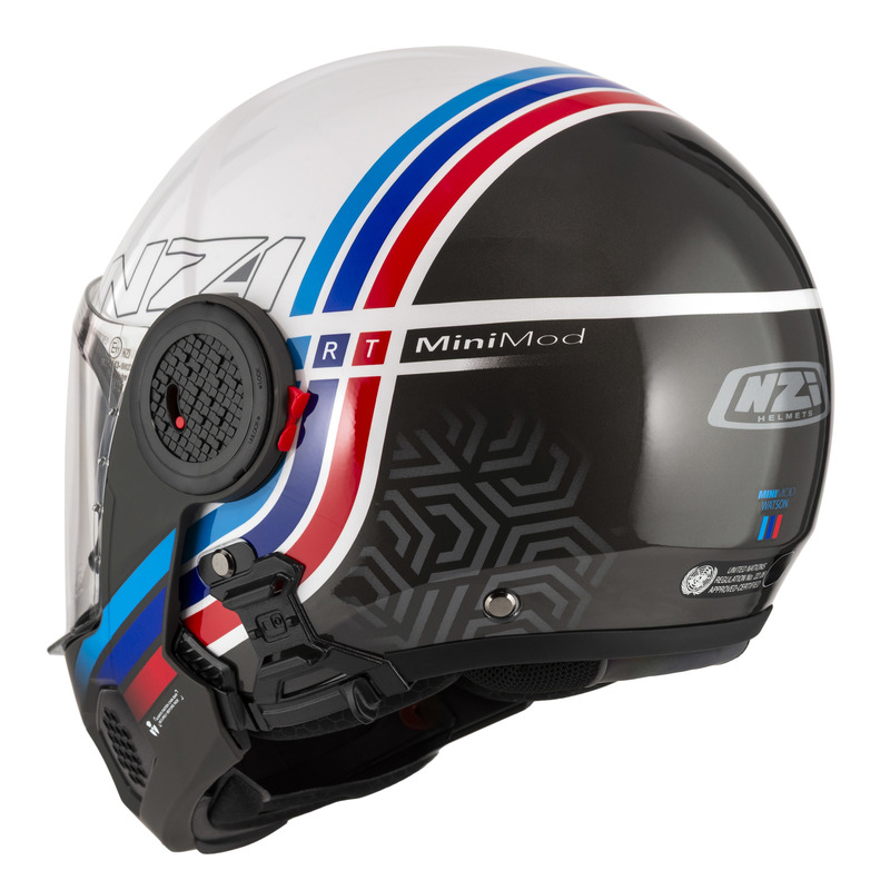 KASK MOTOCYKLOWY NZI MINIMOD DUO WATSON WHITEBLACK POWER