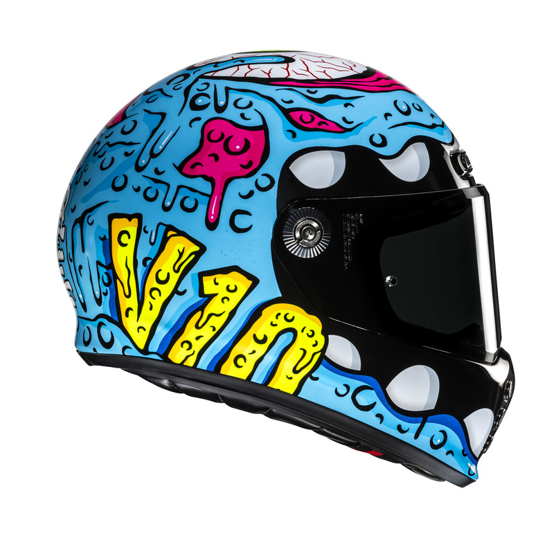 KASK MOTOCYKLOWY HJC V10 SQUEEZE BLUE PINK XS