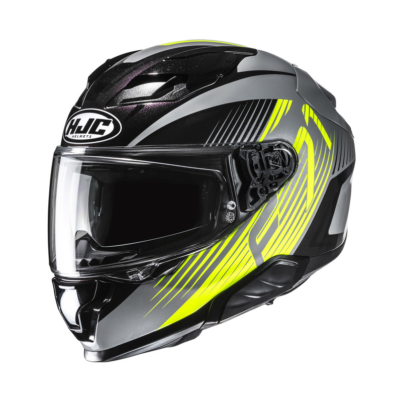 KASK MOTOCYKLOWY HJC F71 CATOS BLACK YELLOW L