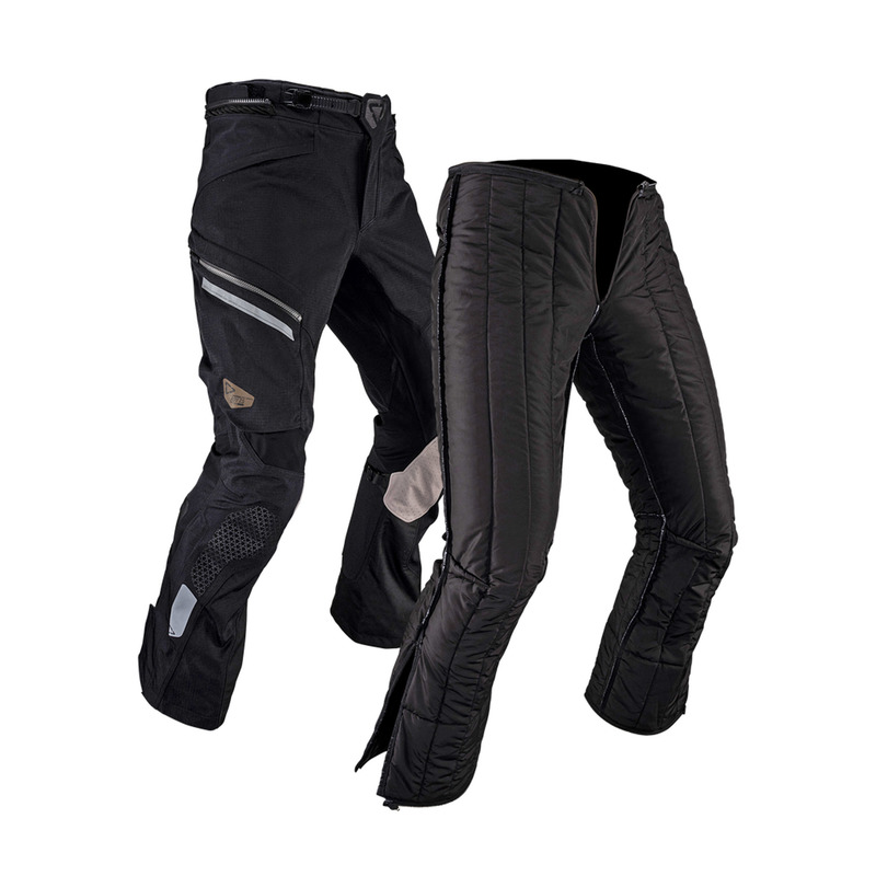SPODNIE MOTOCYKLOWE TEKSTYLNE LEATT ADV DRITOUR 7.5 STEALTH BLACK GREY