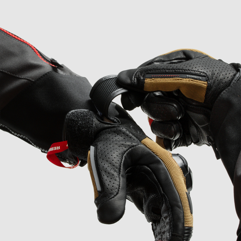RĘKAWICE MOTOCYKLOWE REBELHORN DEFENDER DESERT BLACK RED M