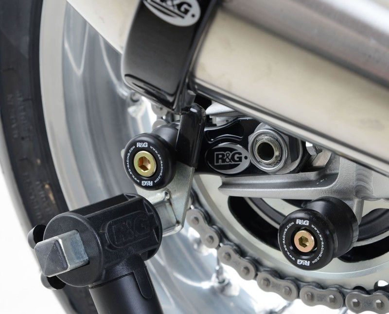 ROLKI WAHACZA RG RACING TRIUMPH THRUXTON 1200/1200R/SPEED TWIN 19-/STREET TWIN/SCRAMB 1200 XC BLACK