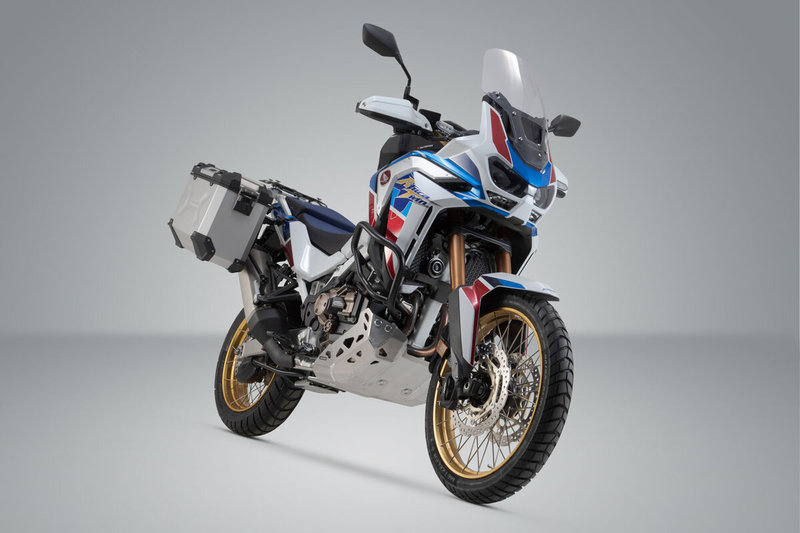 ZESTAW KUFRÓW BOCZNYCH TRAX ADV I STELAŻY SW-MOTECH HONDA CRF1100L/ADV SP (19-) SILVER 45/37L