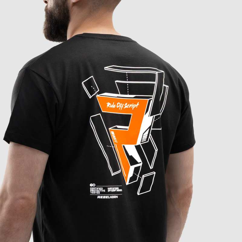 KOSZULKA Z KRÓTKIM RĘKAWEM REBELHORN TECH-R BLACK