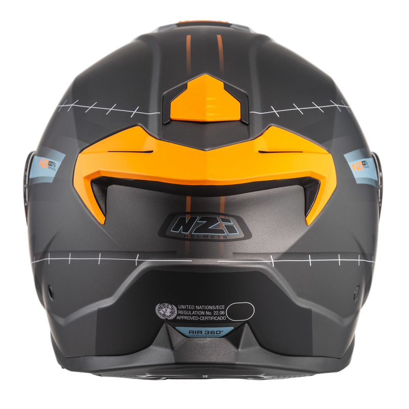 KASK MOTOCYKLOWY NZI COMBI 3 DUO METRIC ANTRACITE BLUE MATT