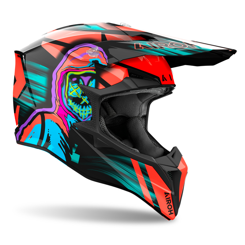 KASK MOTOCYKLOWY AIROH WRAAAP CYBER ORANGE GLOSS