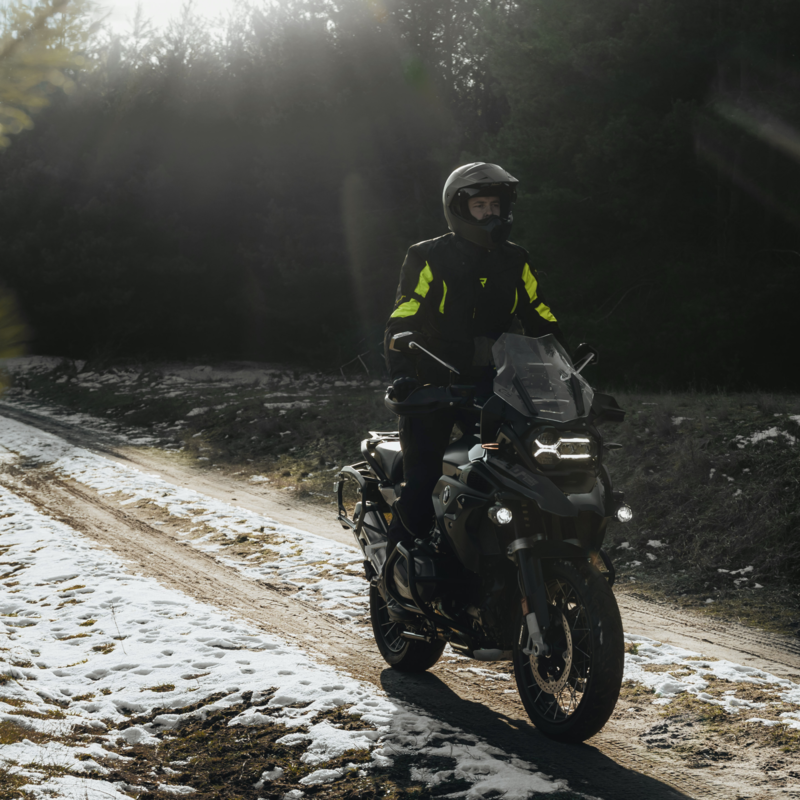 KURTKA MOTOCYKLOWA TEKSTYLNA REBELHORN HARDY 2 BLACK FLUO YELLOW