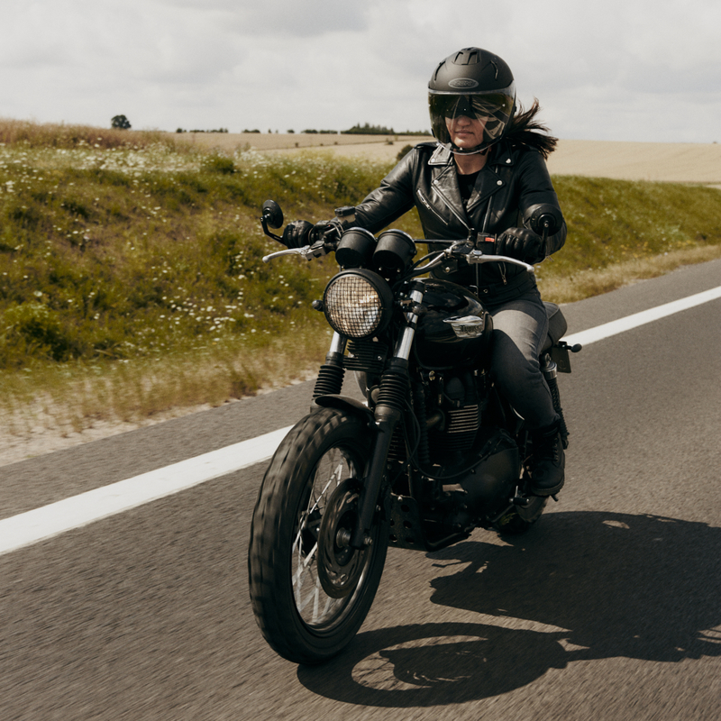 KURTKA MOTOCYKLOWA SKÓRZANA DAMSKA OZONE RAMONES BLACK WL