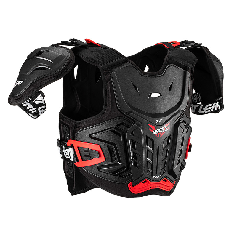BUZER JUNIOR LEATT 4.5 PRO BLACK RED (134-146CM)