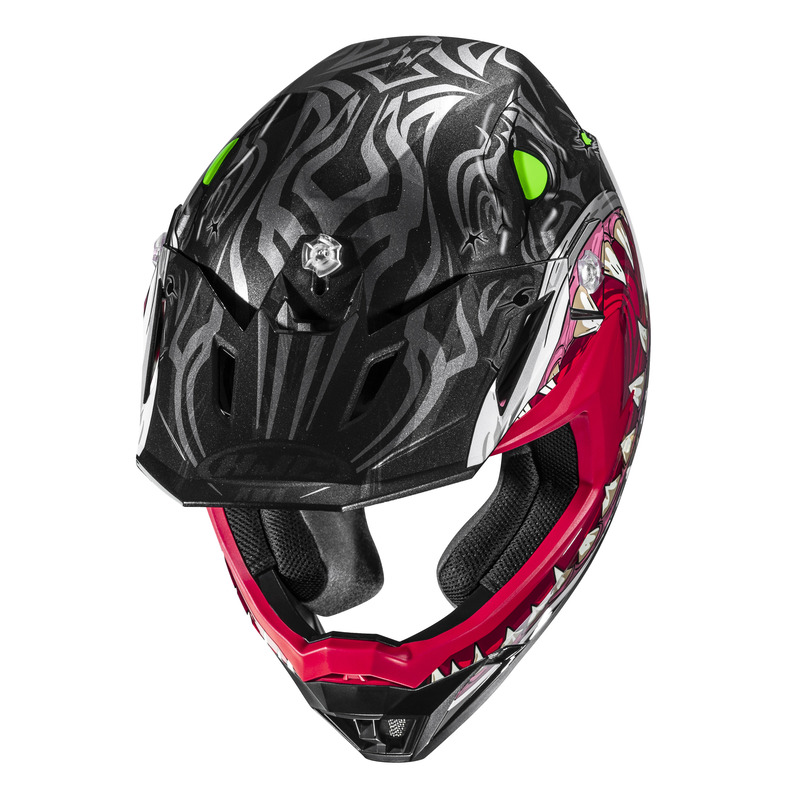 KASK MOTOCYKLOWY JUNIOR HJC Y50 MEGADON RED BLACK YS