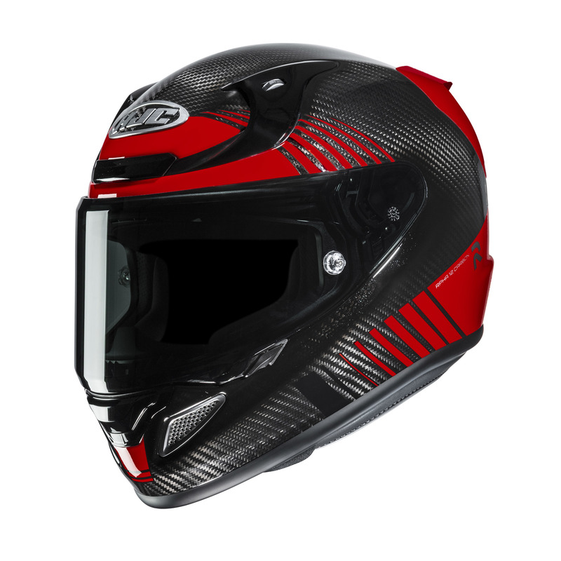 KASK MOTOCYKLOWY HJC RPHA12 CARBON TOVIN BLACK RED XS