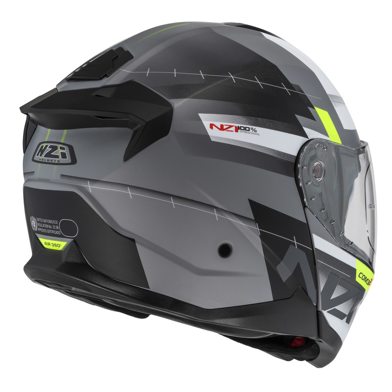 KASK MOTOCYKLOWY NZI COMBI 3 DUO METRIC NARDO GREY WHITE MATT S