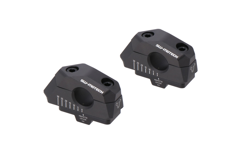 ZESTAW PODWYŻSZAJĄCY KIEROWNICĘ SW-MOTECH 22MM PODWYŻSZENIE 25MM PRZESUNIĘCIE 5/10/15/20/25/30MM BLA