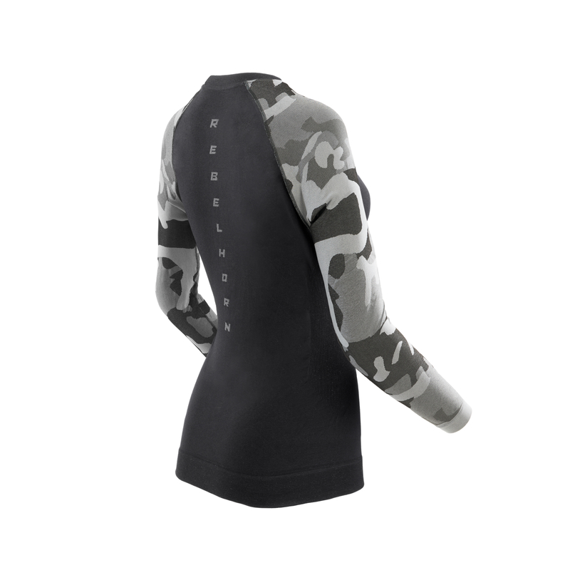 KOSZULKA TERMOAKTYWNA Z DŁUGIM RĘKAWEM DAMSKA REBELHORN FREEZE 2 CAMO WL