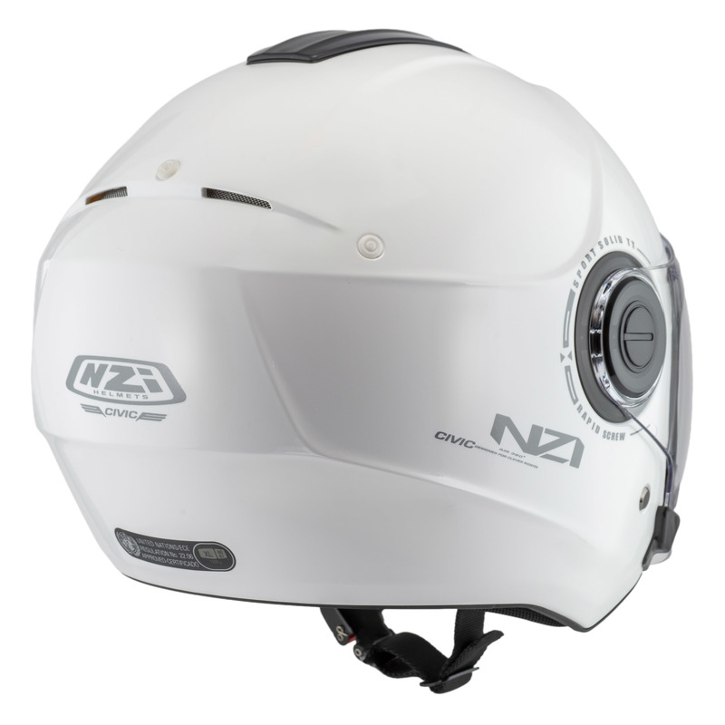 KASK MOTOCYKLOWY NZI CIVIC SOLID NOUVEAU WHITE