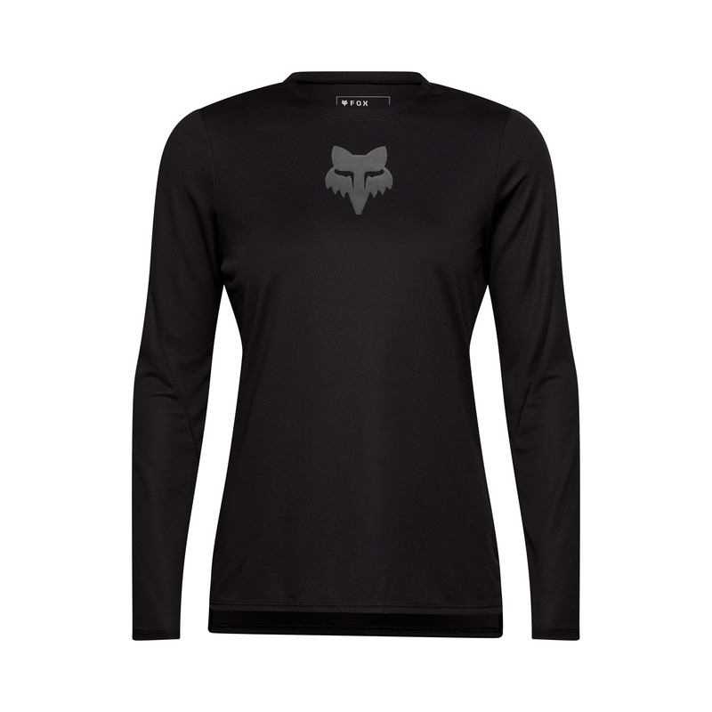 KOSZULKA ROWEROWA Z DŁUGIM RĘKAWEM DAMSKA FOX RANGER HEAD BLACK L