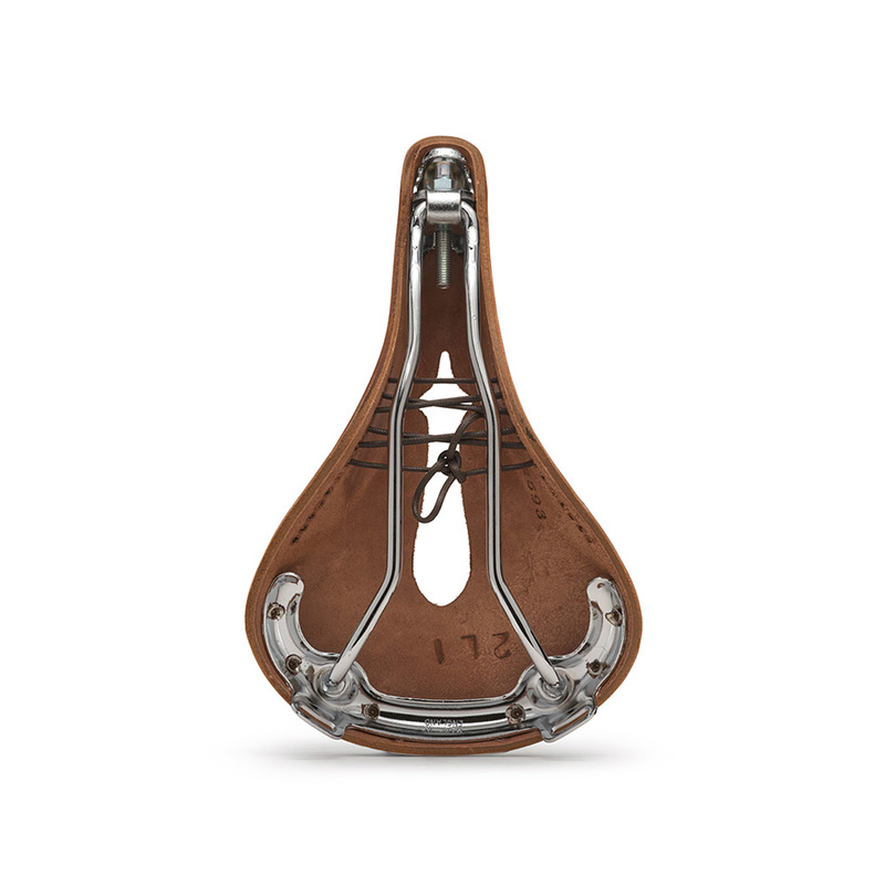 SIODEŁKO SKÓRZANE BROOKS B17 CARVED A. BROWN