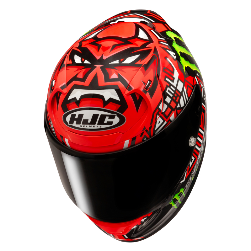 KASK MOTOCYKLOWY HJC RPHA12 QUARTARARO REPLICA 2 RED BLACK