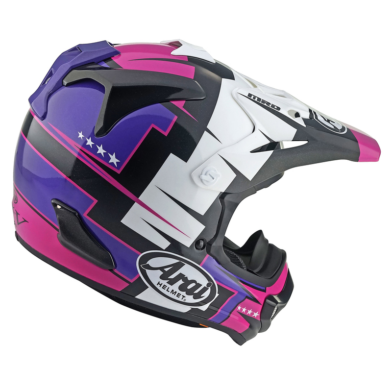 KASK MOTOCYKLOWY ARAI MX-V EVO BATTLE PURPLE XS