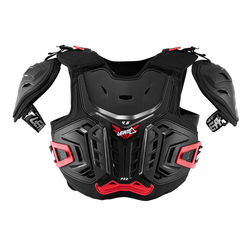 BUZER JUNIOR LEATT 4.5 PRO BLACK RED (134-146CM)