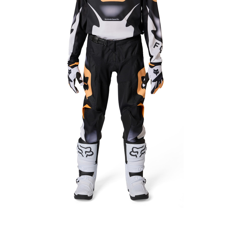 SPODNIE MOTOCYKLOWE JUNIOR FOX 180 NOBLE BLACK WHITE 22